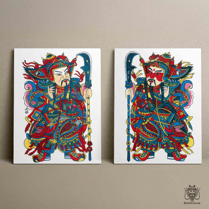 Canvas Print- Door Gods: Guan Yu & Guan Sheng