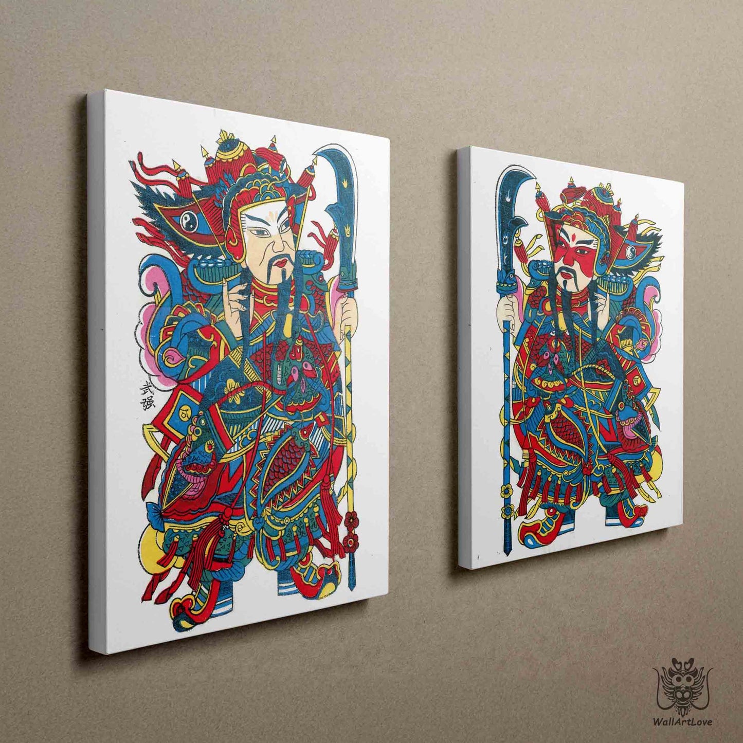 Canvas Print- Door Gods: Guan Yu & Guan Sheng