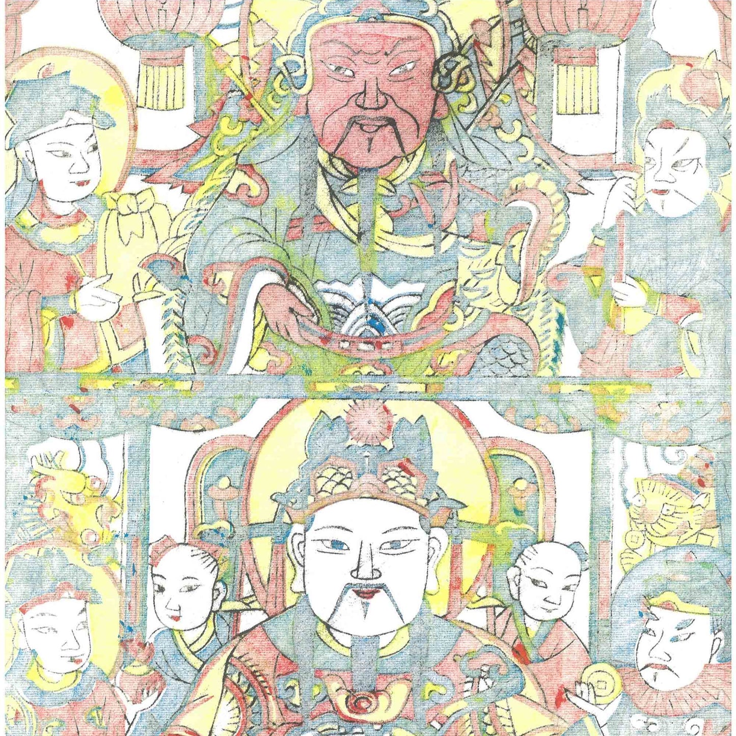 Le Dieu de la guerre Guan Yu et le Dieu de la richesse Bi Gan